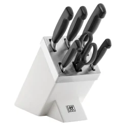 7-tlg, Selbstschärfender Messerblock, Weiß