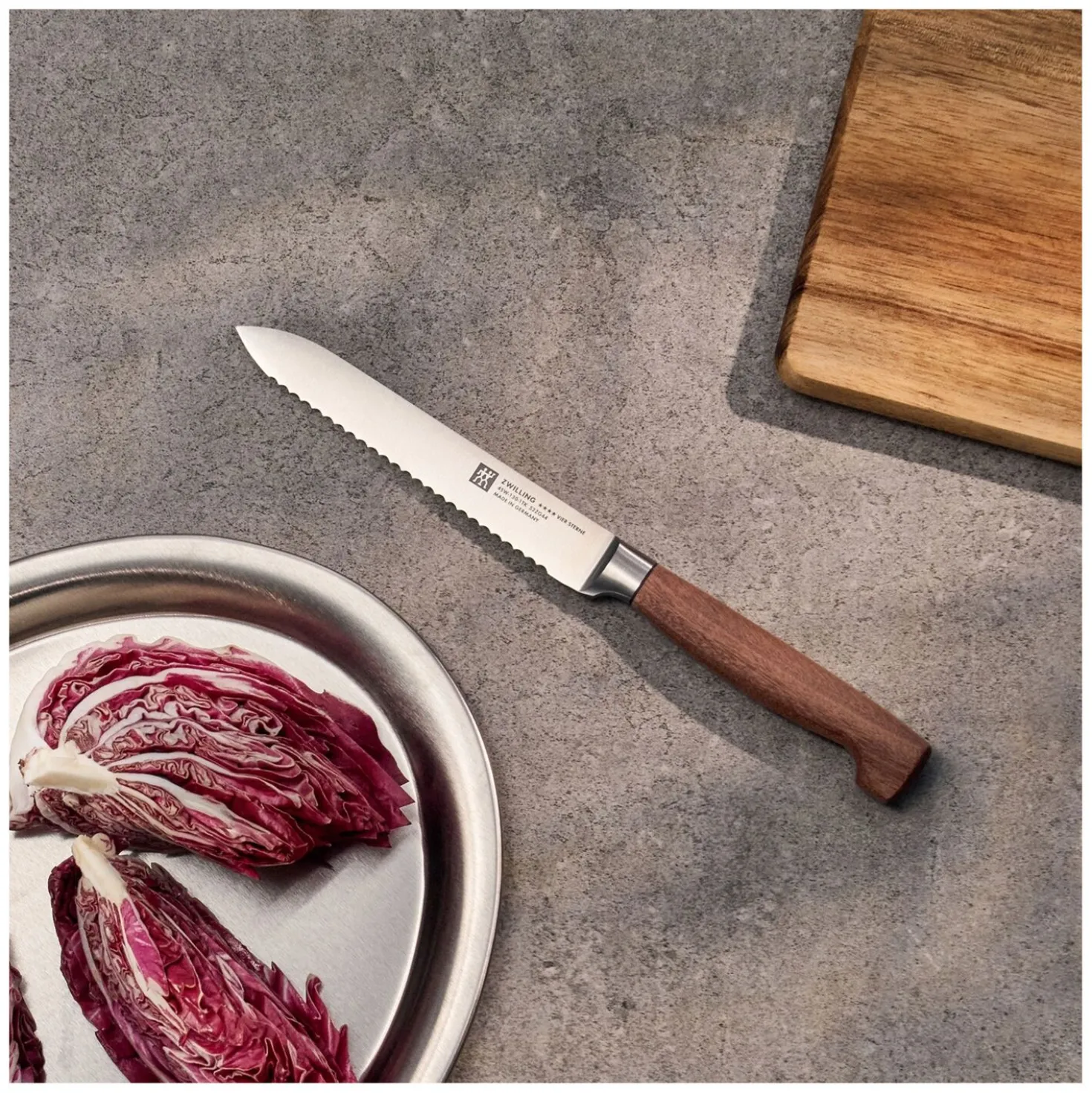 Universalmesser 13 cm, Wellenschliff, Kotibe