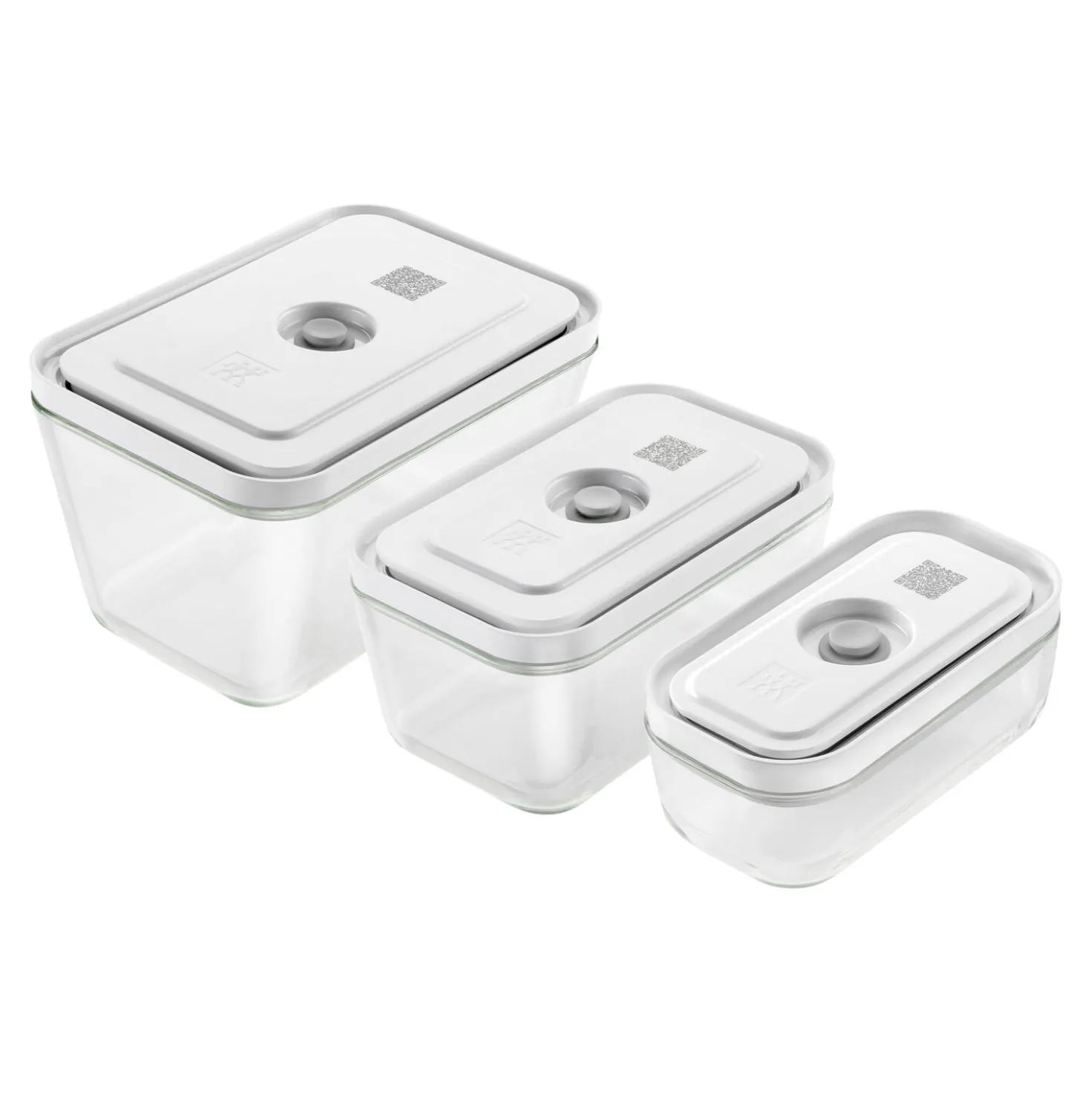 Vakuum Boxset, S/M/L / 3-tlg, Glas, Grau