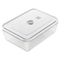 Vakuum Kühlschrankbox, Glas, Grau