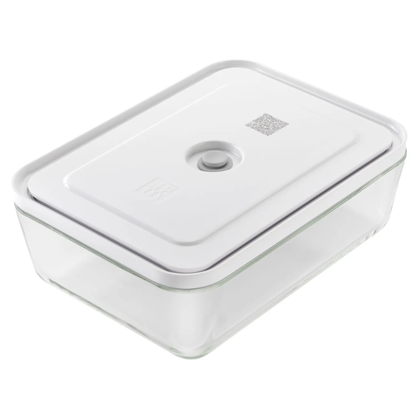 Vakuum Kühlschrankbox, Glas, Grau