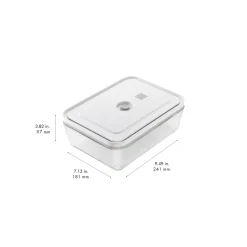 Vakuum Kühlschrankbox, Glas, Grau