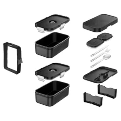 Vakuum Lunch Box to Go, Schwarz