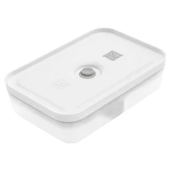 Vakuum Lunchbox L flach, Semitransparent-Grau