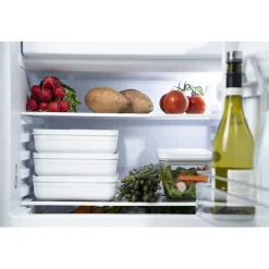 Vakuum Lunchbox L flach, Weiß-grau