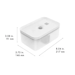 Vakuum Lunchbox L, Semitransparent-Grau