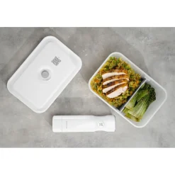 Vakuum Lunchbox L, Semitransparent-Grau
