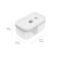 Vakuum Lunchbox M, Semitransparent-Grau
