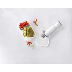 Vakuum Lunchbox M, Semitransparent-Grau