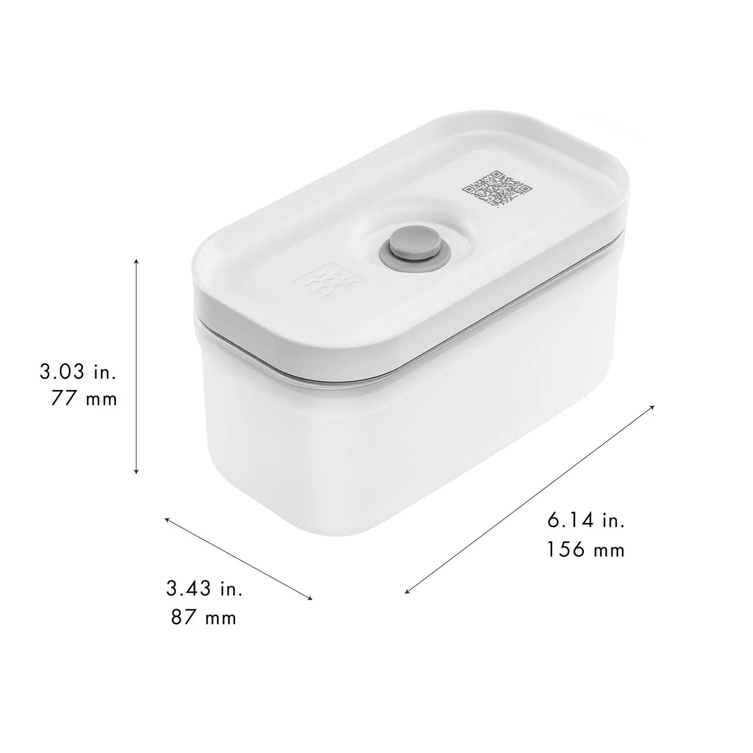Vakuum Lunchbox S, Semitransparent-Grau