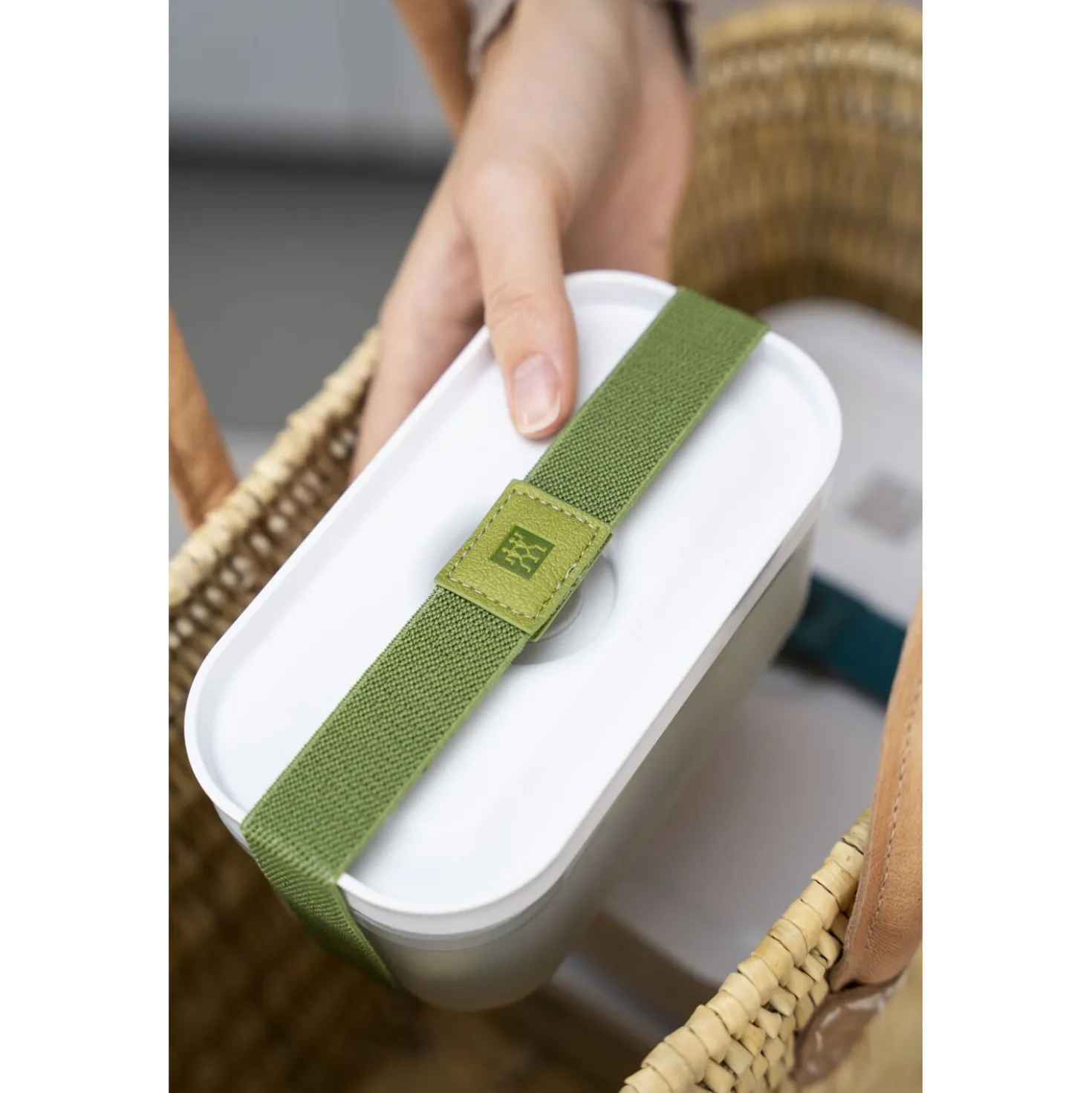 Vakuum Lunchbox S, Weiß-grau