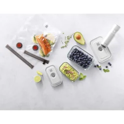 Vakuum Starter Set, Glas / S/M, 7-tlg, Weiß