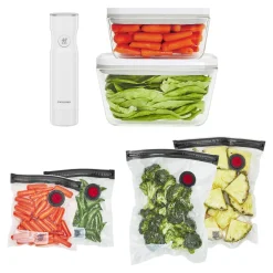 Vakuum Starter Set, Glas / M/L, 7-tlg, Weiß