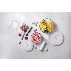 Vakuum Starter Set, Glas / M/L, 9-tlg, Transparent-Weiß