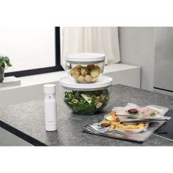 Vakuum Starter Set, Glas / M/L, 9-tlg, Transparent-Weiß