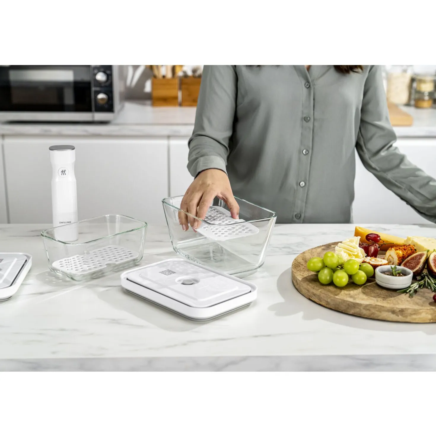 Vakuum Zubehörset Abtropfgitter für Glasboxen, M/L / 2-tlg