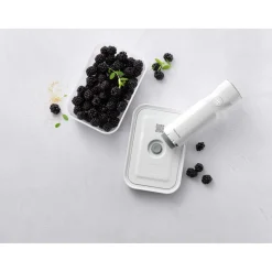 Vakuumbox & Pumpe Set, 6-tlg. / M, Grau/Weiß, Kunststoff