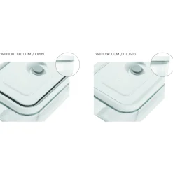 Vakuumbox & Pumpe Set, 6-tlg. / M, Grau/Weiß, Kunststoff