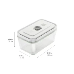 Vakuumbox & Pumpe Set, 6-tlg. / M, Grau/Weiß, Glas