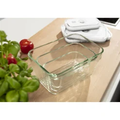 Vakuumbox L, Glas, Grau