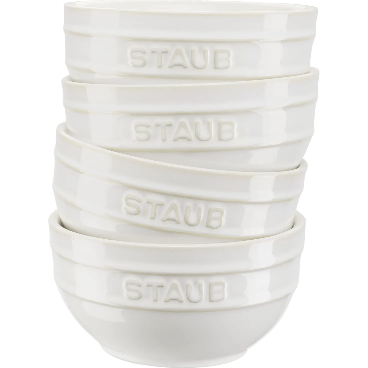 Vakuumschüssel & Deckel Set, 10-tlg. / S/M/L, Elfenbein-Weiß/Transparent, Keramik/Glas