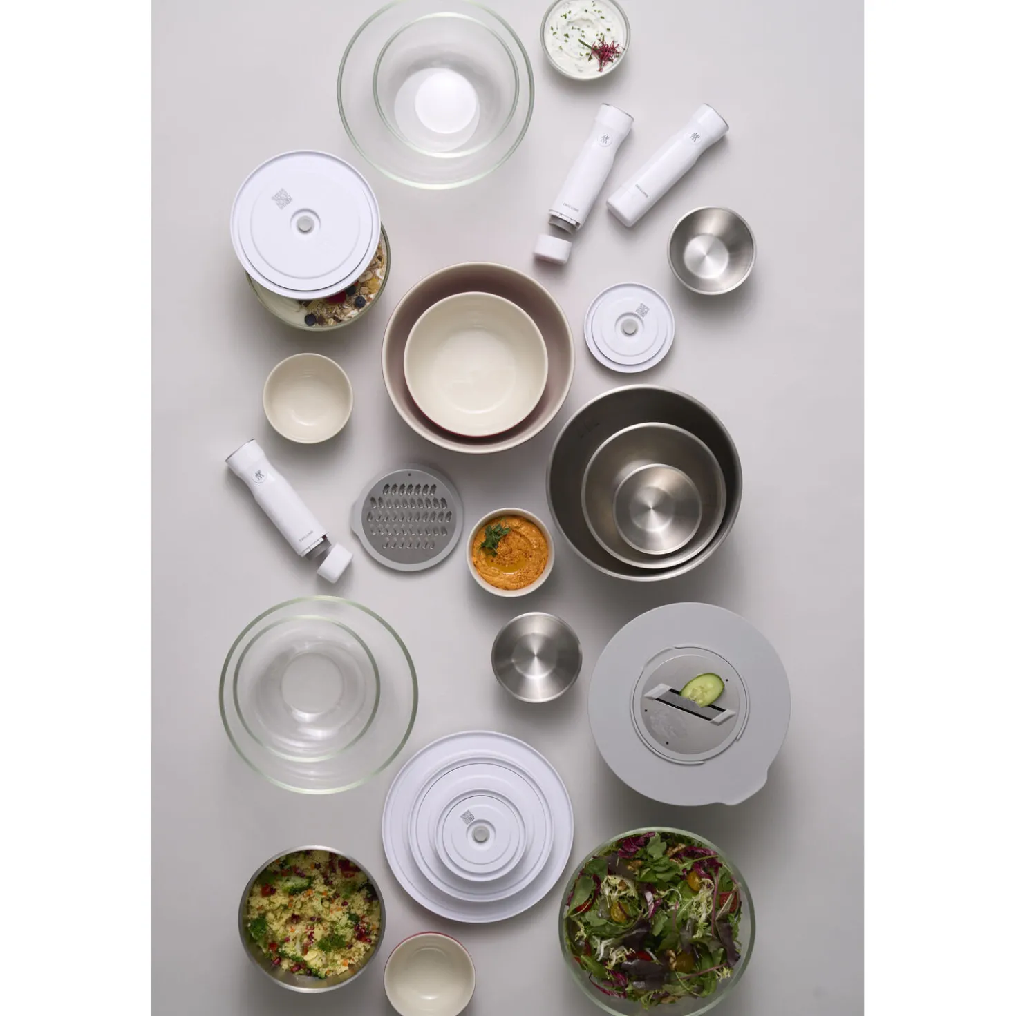 Vakuumschüssel Deckel M / 18 cm, Weiß