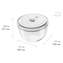 Vakuumschüssel Starterset, 15-tlg. / S/M/L, Eukalyptus/Transparent, Keramik/Glas