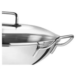 Wok, 32 cm, 18/10 Edelstahl