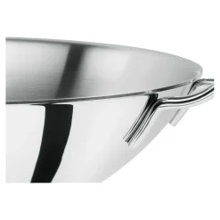 Wok, 32 cm, 18/10 Edelstahl