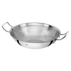 Wok, 32 cm, 18/10 Edelstahl