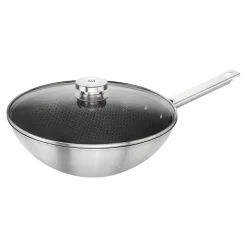 Wok 30 cm, 18/10 Edelstahl