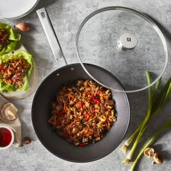 Wok 30 cm, 18/10 Edelstahl
