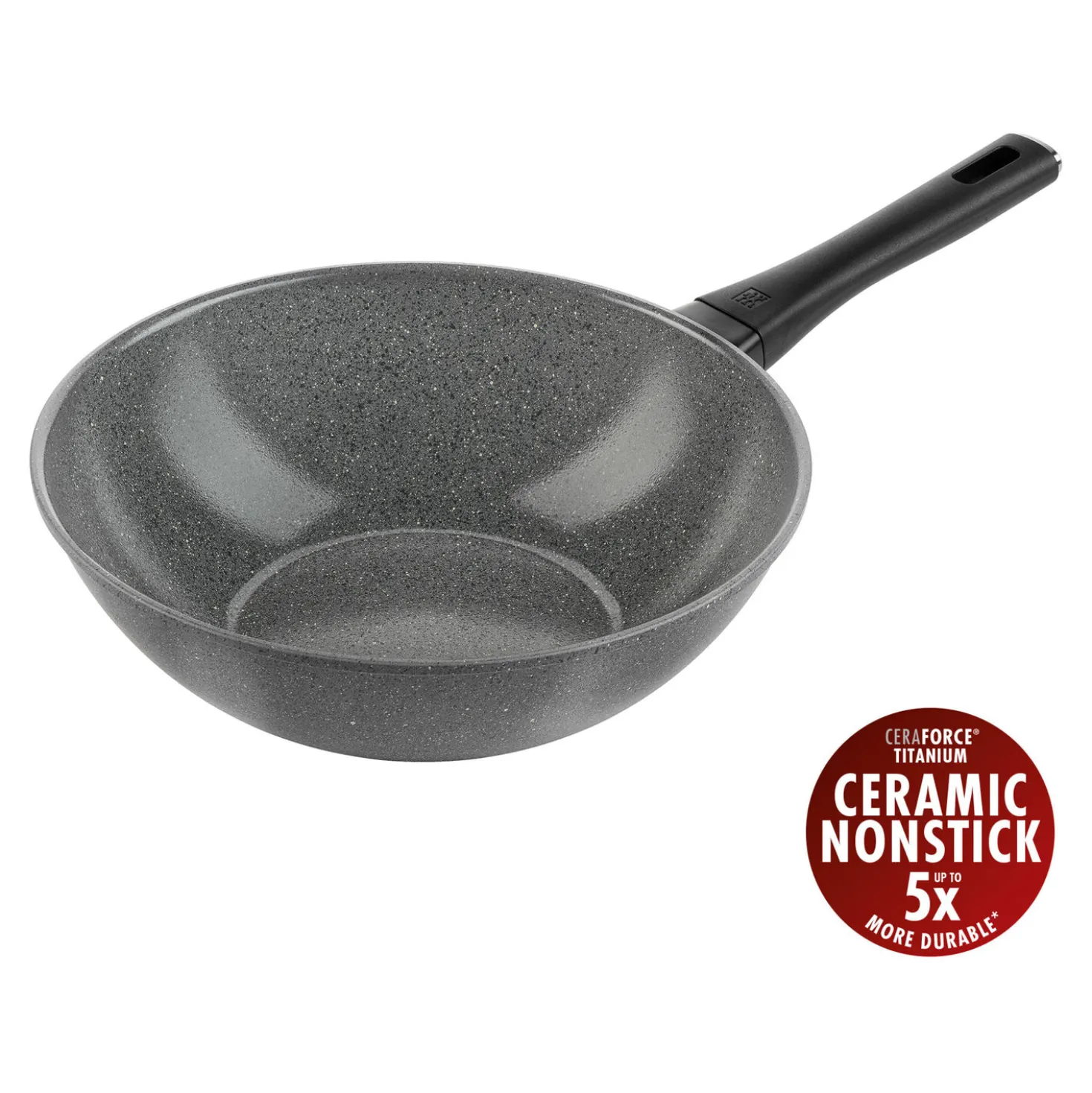 Wok, 28 cm, Aluminium, Titanverstärkte keramische Antihaftbeschichtung
