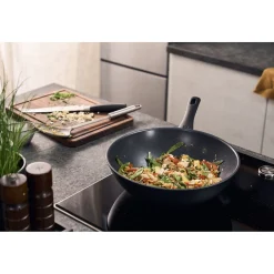 Wok, 30 cm, Aluminium, Titanverstärkte keramische Antihaftbeschichtung