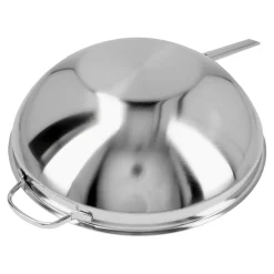 Wok - flacher Boden 36 cm, 18/10 Edelstahl