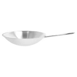 Wok - runder Boden 36 cm, 18/10 Edelstahl