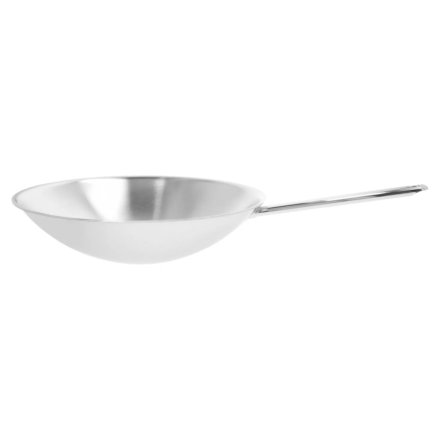 Wok - runder Boden 36 cm, 18/10 Edelstahl