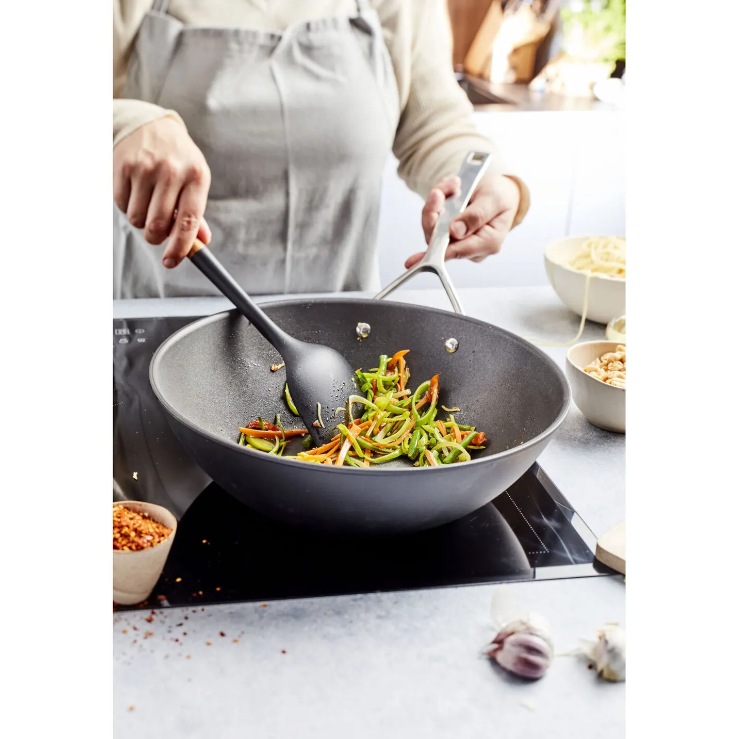 Wok, beschichtet, 30cm, 30 cm, Aluminium