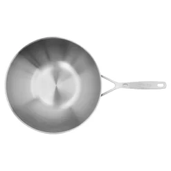 Wok flacher Boden, 30 cm, 18/10 Edelstahl