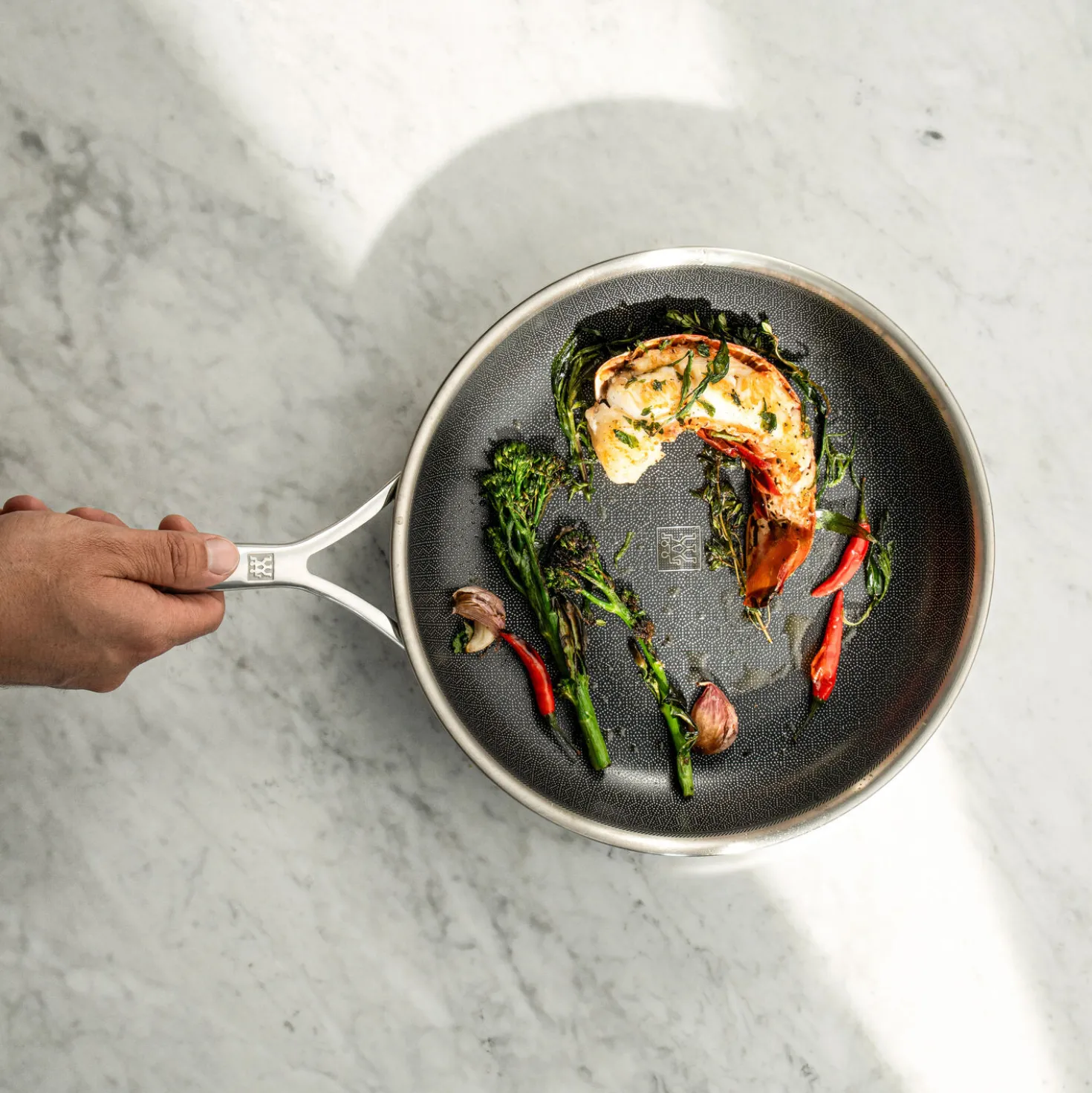 Wok mit Deckel 30 cm, 18/10 Edelstahl