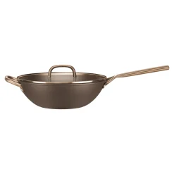 Wok mit Glasdeckel 30 cm, Aluminium