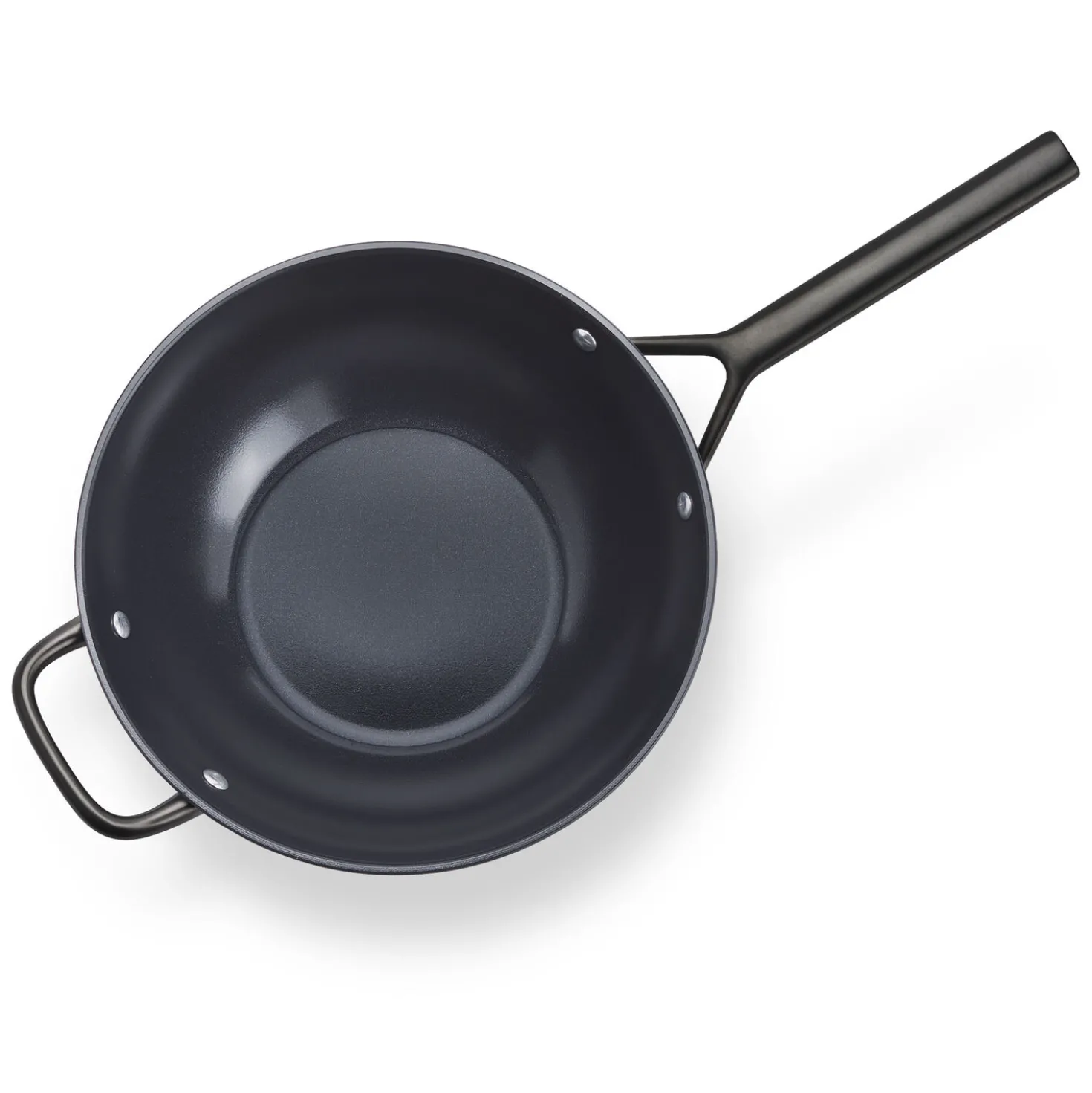 Wok mit Glasdeckel 30 cm, Aluminium