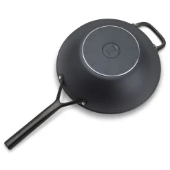 Wok mit Glasdeckel 30 cm, Aluminium
