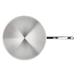 Wok runder Boden 36 cm, 18/10 Edelstahl