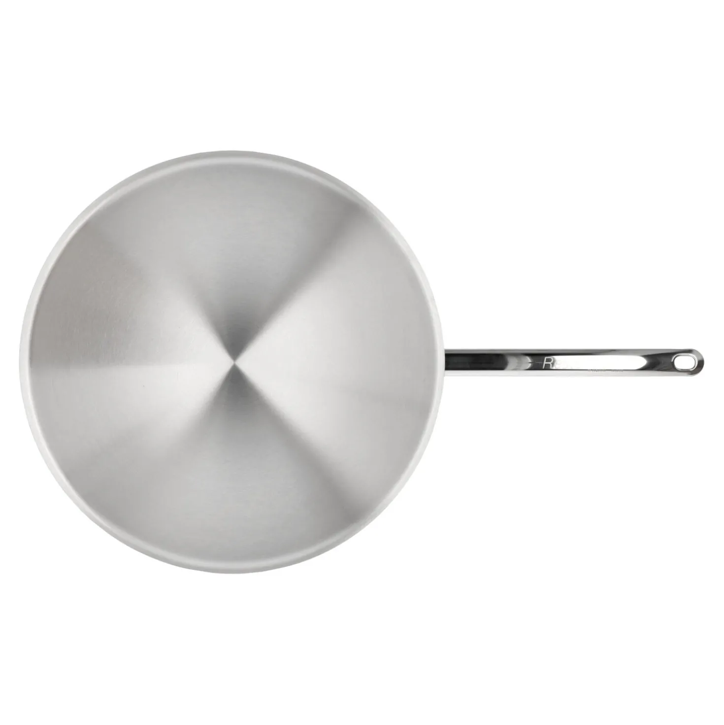 Wok runder Boden 36 cm, 18/10 Edelstahl